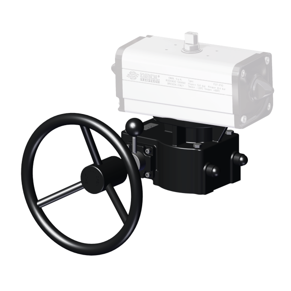 Grauguss-Reduzierstück mit abnehmbarem Handrad