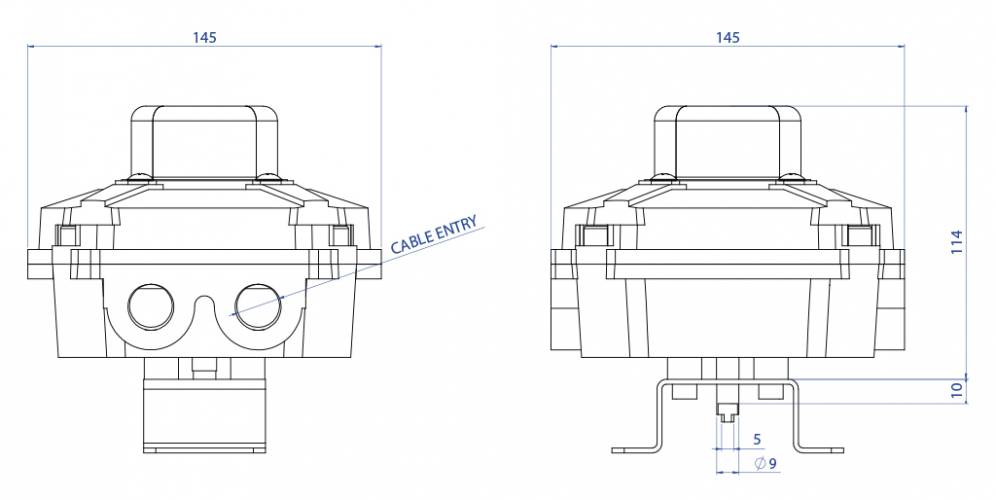 KS2L ATEX aus Aluminium mit optischer Anzeige