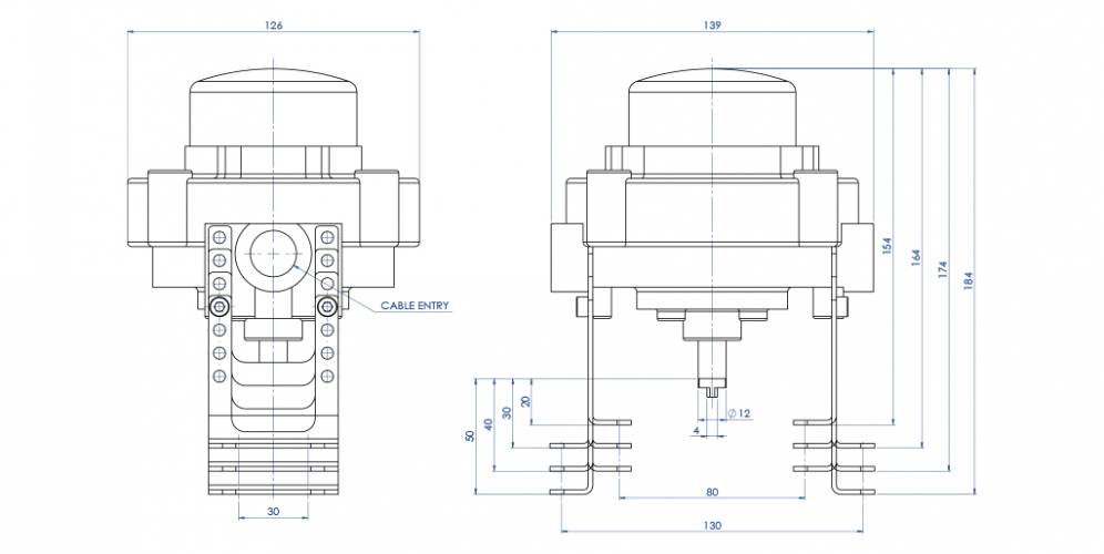 KSSK ATEX aus Aluminium mit optischer Anzeige