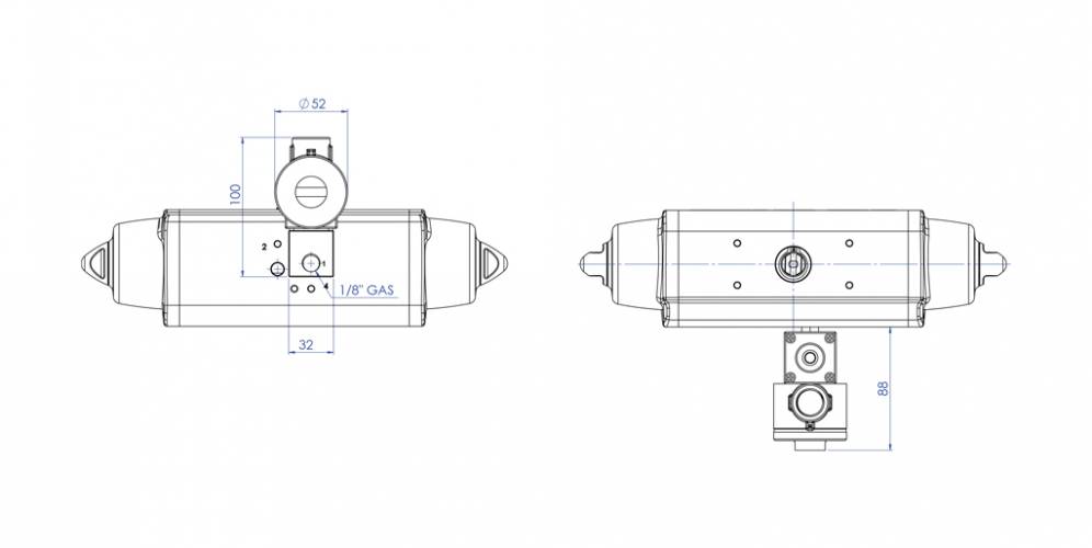 Magnetventil 3/2 NC 1/8” mit Spule ATEX II2GD Exd IIC T4-T6