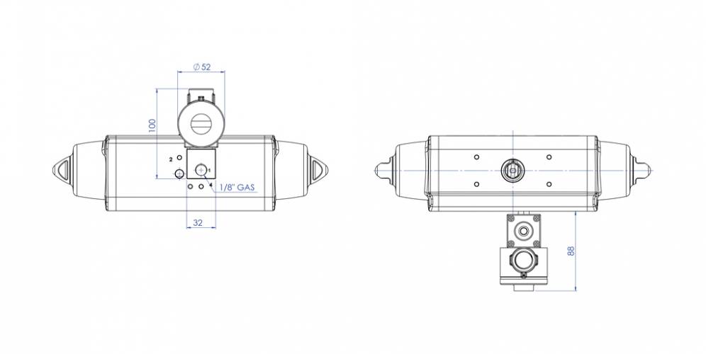 Magnetventil 3/2 NC 1/8” mit Spule ATEX II2GD Exd IIC T4-T6