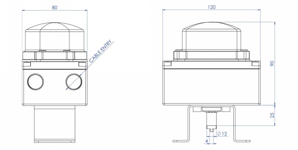 KSSF aus Aluminium mit optischer Anzeige