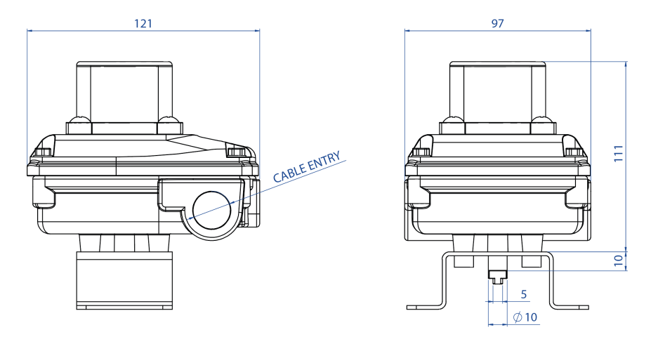 KS1L aus Aluminium mit optischer Anzeige