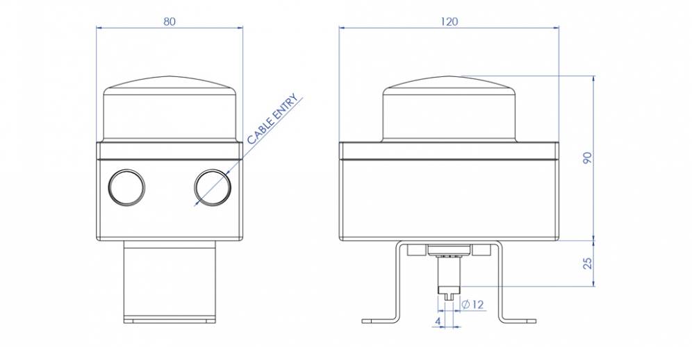 KSSB aus Aluminium und technischem Kunststoff mit optischer Anzeige