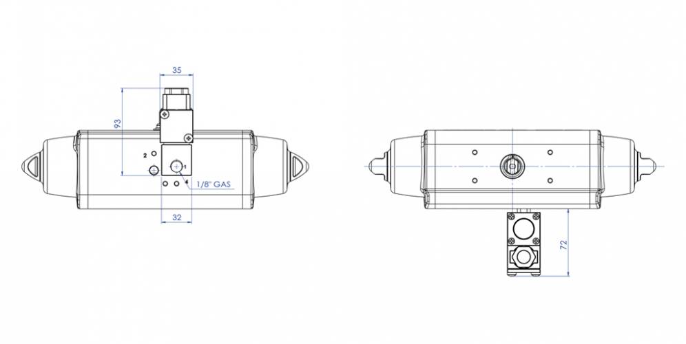 Magnetventil 3/2 NC, 1/8” MIT Spule ATEX II3GD ExnA T4