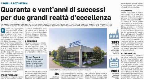 Der „Corriere della Sera“ schreibt über das Jubiläum der Firma OMAL